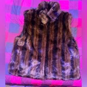 Brown Faux Fur Coaco Vest